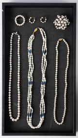 6 Pcs of Pearl Jewelry, inc. 14K Clasps & More.