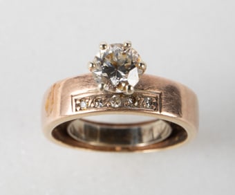 14K Gold & Diamond Ring, Marked Art N Gold.