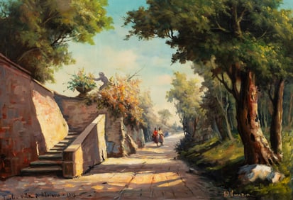 The Villa Adriana, Painting by Venezia.