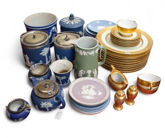 Lot of Wedgwood Jasperware, inc. Cobalt Blue.