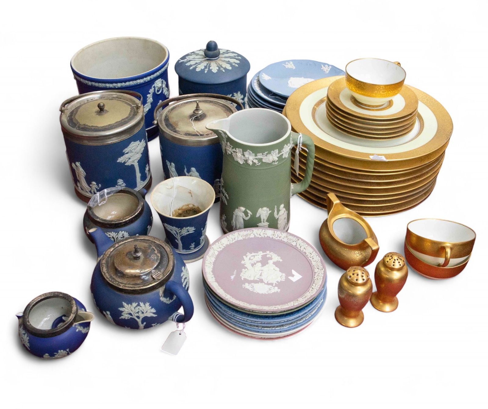 Lot of Wedgwood Jasperware, inc. Cobalt Blue. (1 of 20)