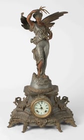 Ornate Ansonia Clock w/ Angel Sculpture.