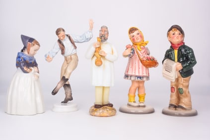 Lot of 5 Figurines- Herend, Royal Copenhagen, etc.
