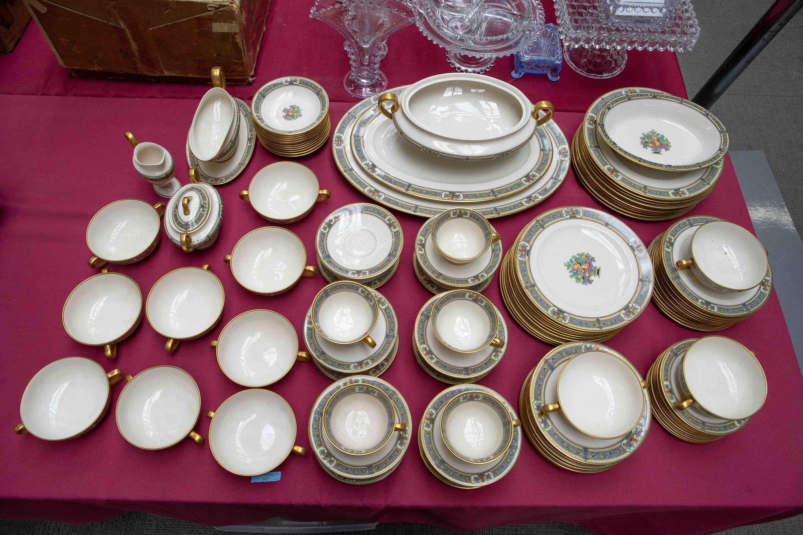 Morgan Belleek "Orient" China Set. (1 of 5)