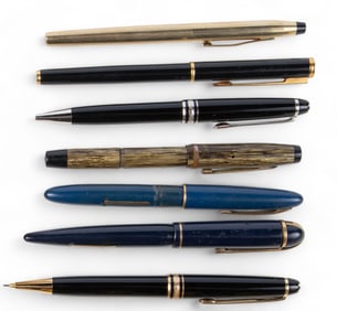 7 Fountain & Roller Ball Pens - Mont Blanc, Cross.