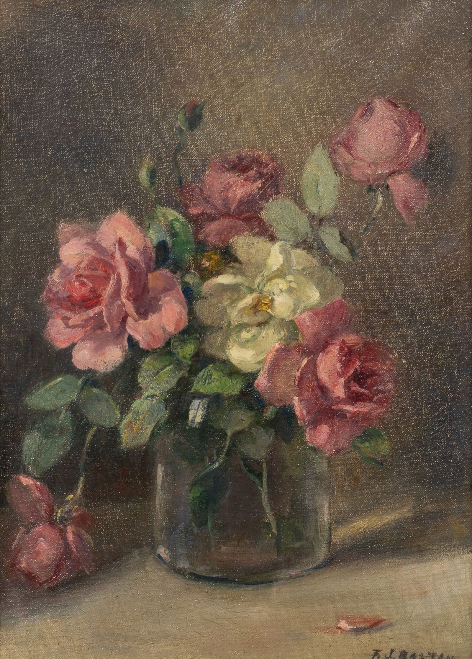 Still Life Painting of Roses, Frederick Boston. (1 of 6)