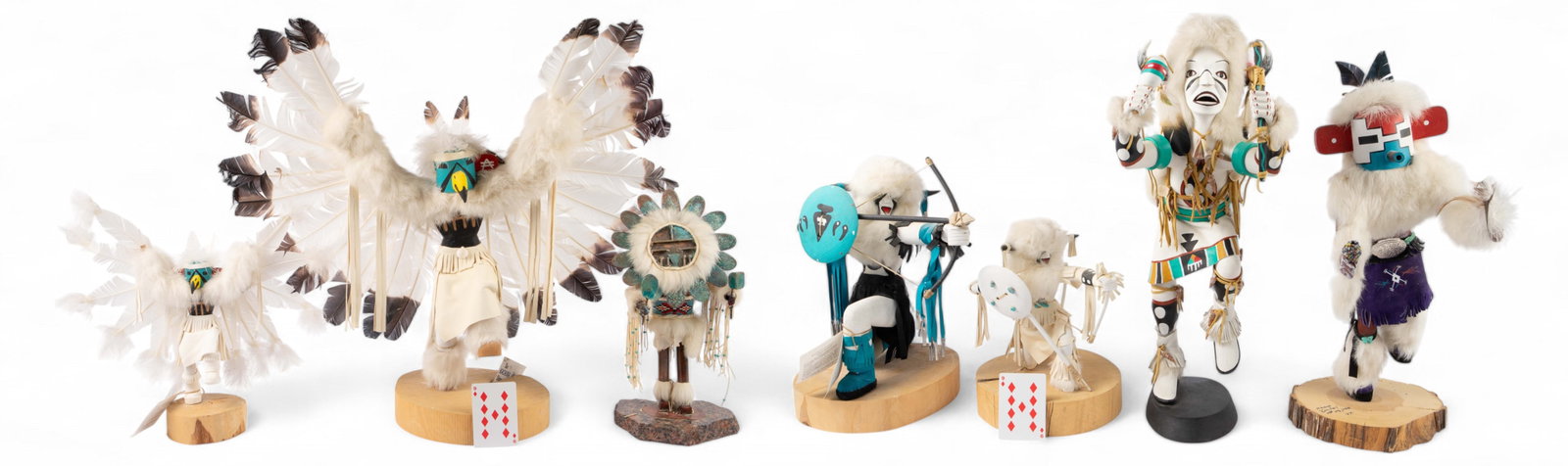 Lot of 7 Kachina Figures- Eagle Dancers, etc. (1 of 15)