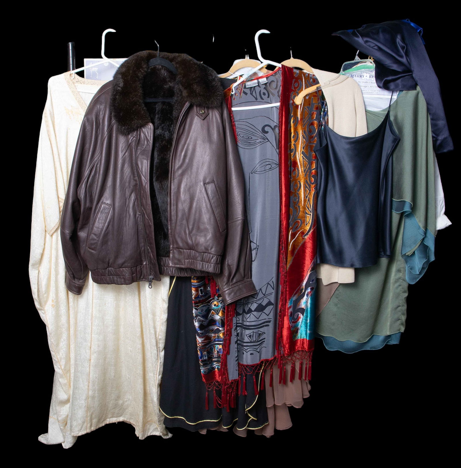 Lot: Leather Jacket, Ladies' Clothes. (1 of 19)