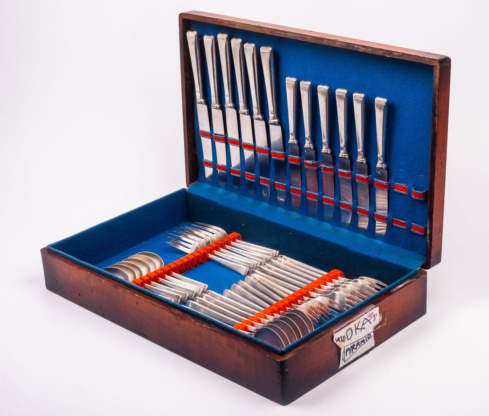 OKA "Pyramid" Stainless Flatware Set. (1 of 12)