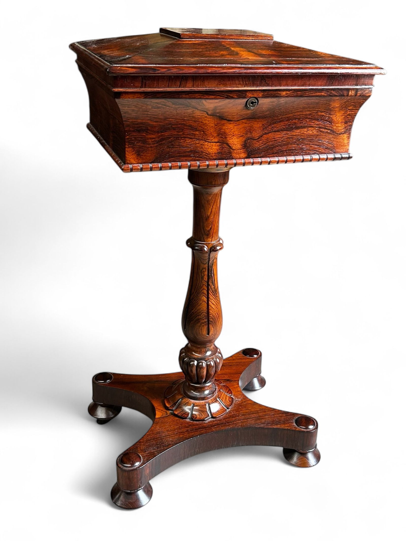 English William IV Rosewood Tea Caddy Stand. (1 of 6)