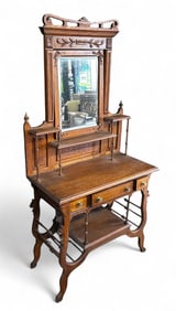 Victorian Oak Vanity.