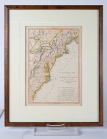 1787 Map of the East Coast of the United States.