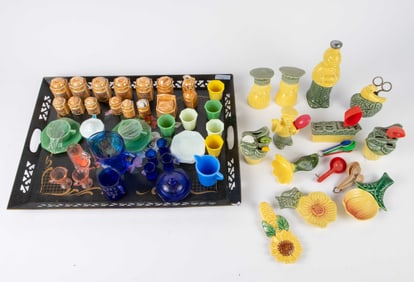 Lot of Vintage Ceramic & Glassware inc. Cardinal.