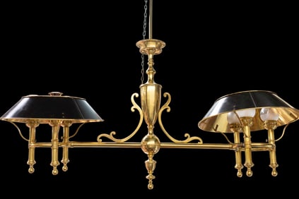 Chapman Brass 2 Arm Billiards Table Ceiling Light.