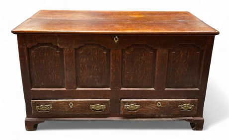 18th Century Oak Mule Trunk.