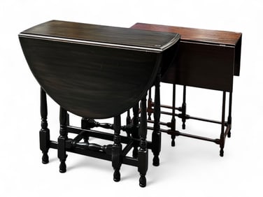 Two Dropleaf Gateleg Mahogany Tables.