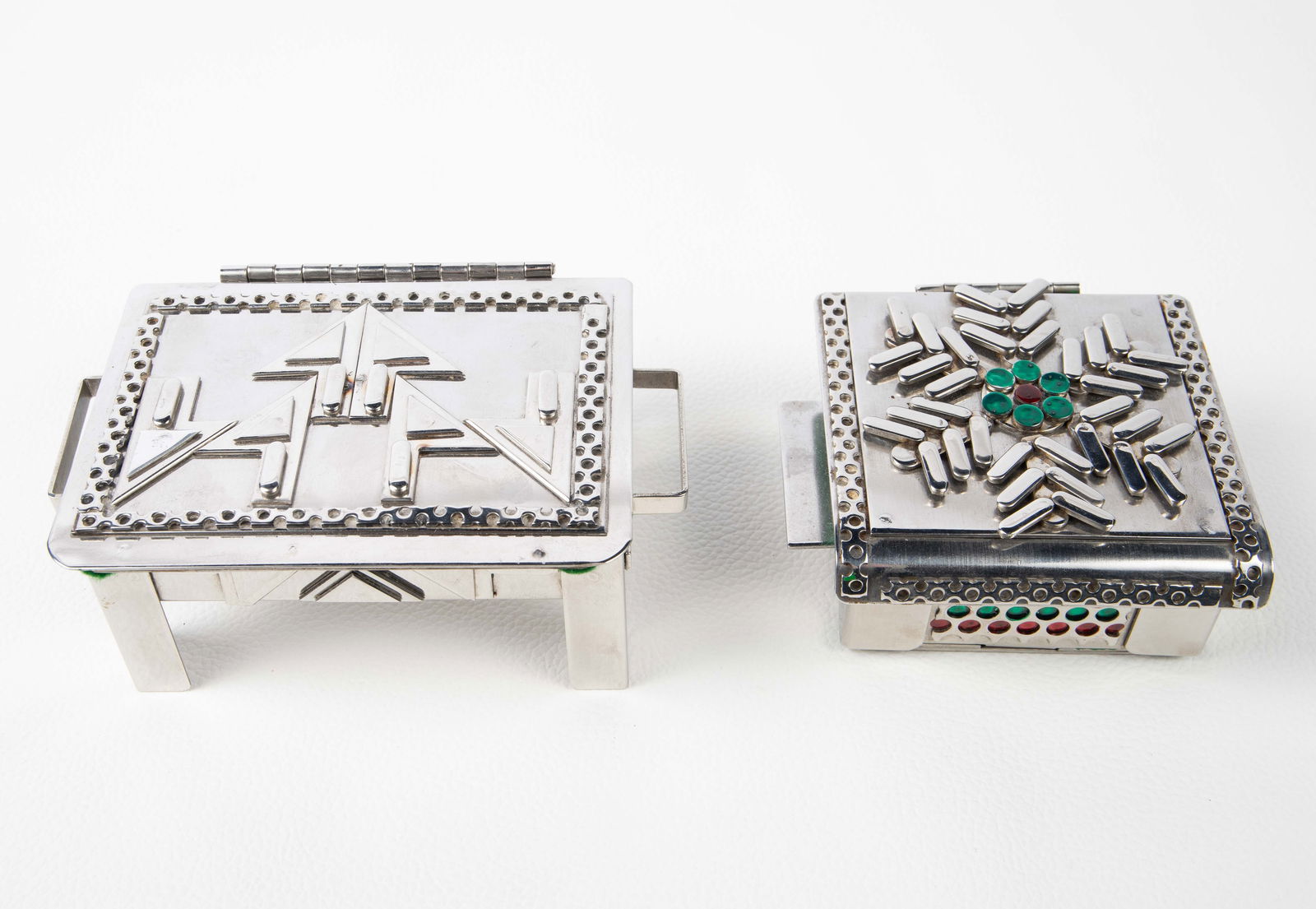 Pair of Stanley Szwarc Stainless Steel Boxes. (1 of 6)