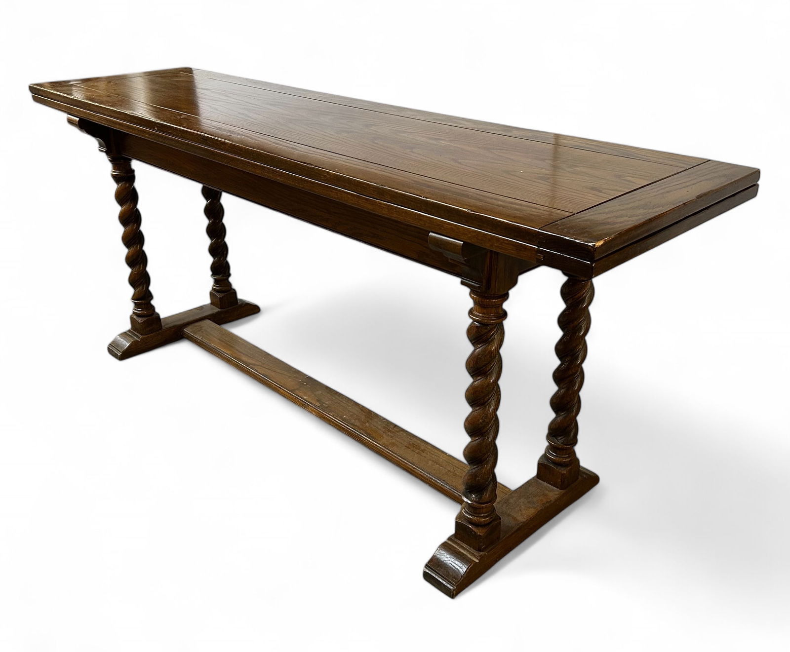 Carved Oak Dining or Hall Table. (1 of 5)