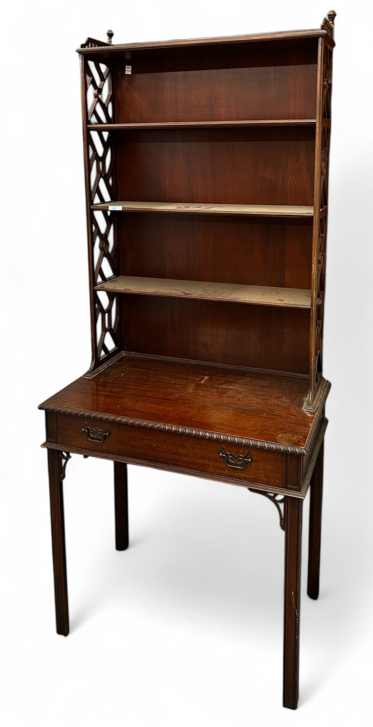 Imperial Mahogany Writing Desk w/ Book Shelf Top. (1 of 6)