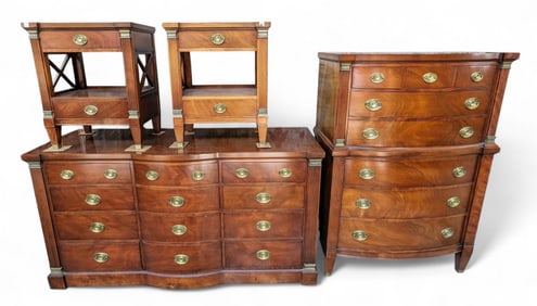 Four-Piece Hellam Mahogany Bedroom Set.