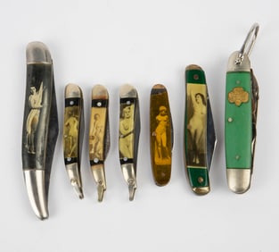 Lot of Vintage Pocketknives, Most w/ Nude Women.