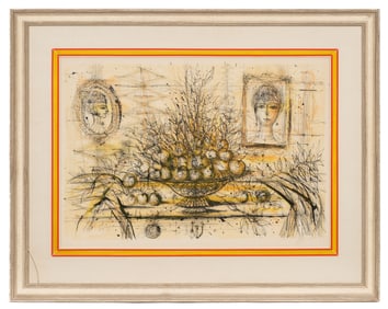 Large Still Life Lithograph, Jean Carzou.