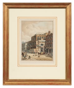 London Street Scene Watercolor, George Shepherd.