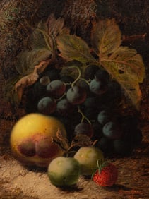 Antique Still Life of Fruits, Oliver Clare.