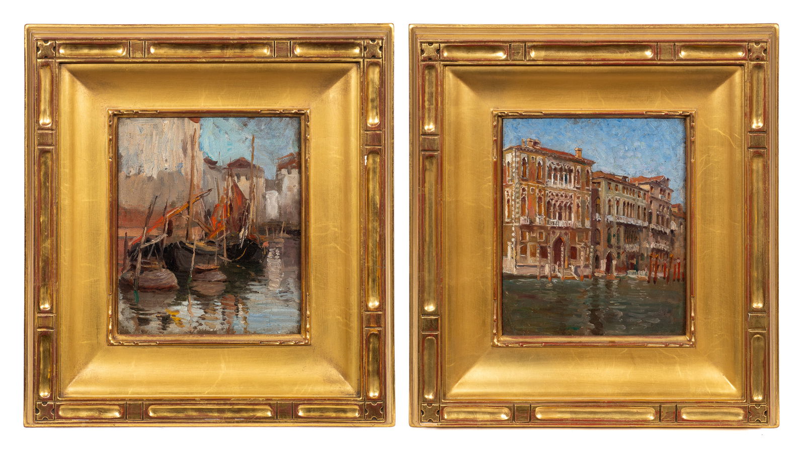 Pair of Venetian Canal Scenes, Unsigned. (1 of 10)