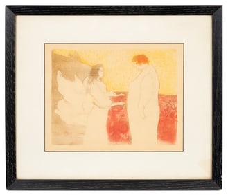 Femme au Lit, Lithograph After Toulouse-Lautrec.