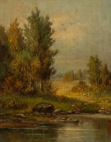 Framed Landscape Painting by William Carson.