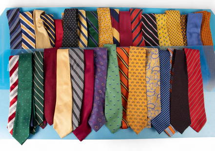 Lot of Assorted Men's Neckties, Some Designer.: There are 35 total. The designers include Michael Kors, Tommy Hilfiger, Polo Ralph Lauren, Donna Karan, Brooks Brothers, Calvin Klein, and more. Some of them could use a cleaning. In-house shipping is