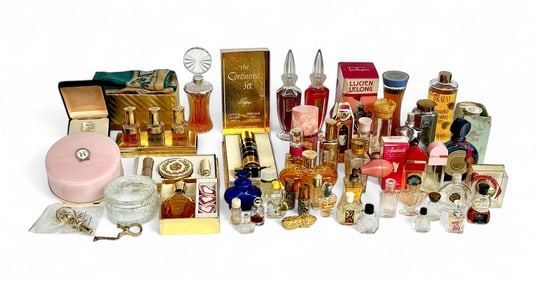 Lot of Vintage Perfumes, Cosmetic, & Vanity Items.