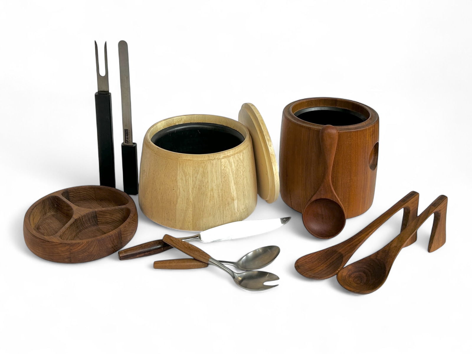 Mid Century Mod Dansk Teak & Wood Items inc. Tray. (1 of 14)