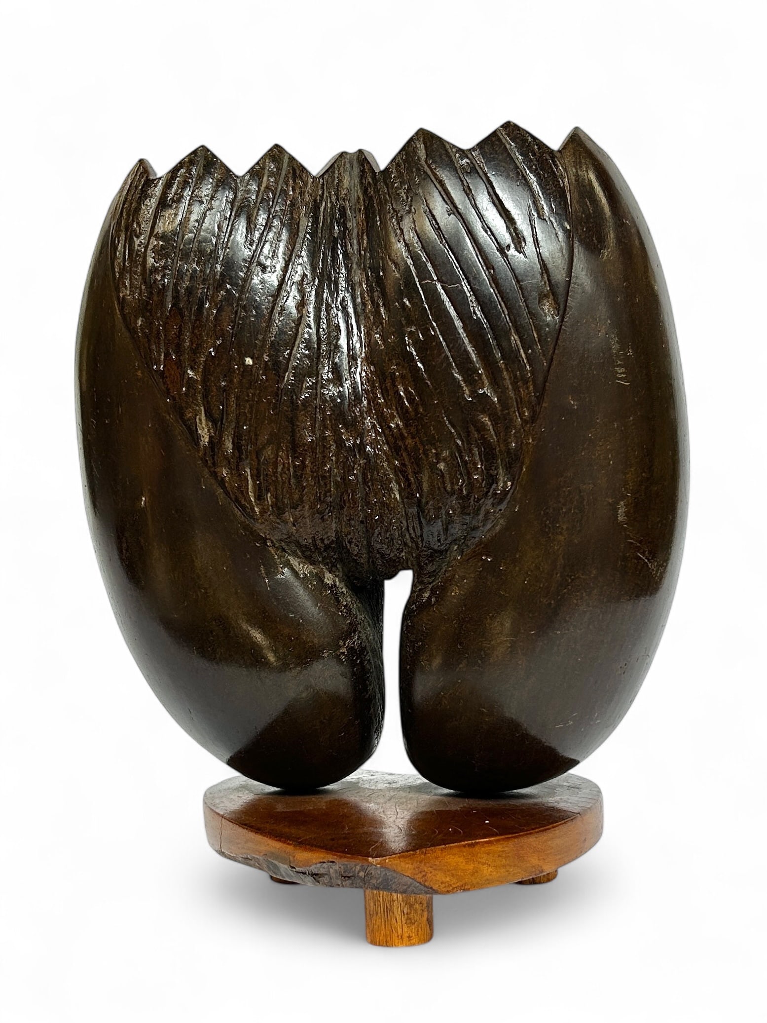 Coco De Mer Seychelles Double Coconut Seed Vase. (1 of 8)