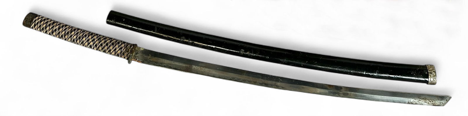 Samurai Sword w/ Decorative Metal Trim. (1 of 5)