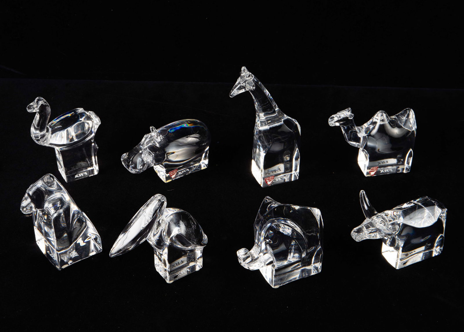 8 Gunnar Cyren Orrefors Animal Paperweights. (1 of 7)