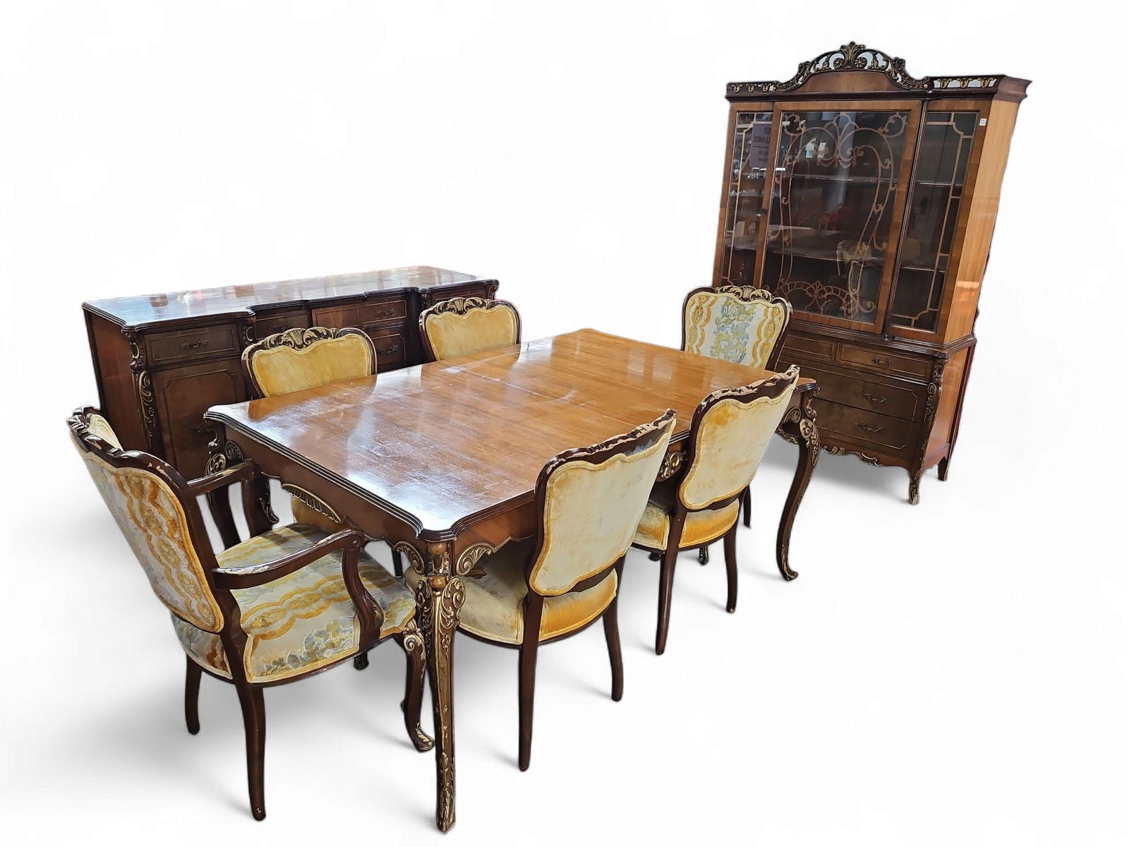 French Carved Dining Set - 9 Pieces. (1 of 5)