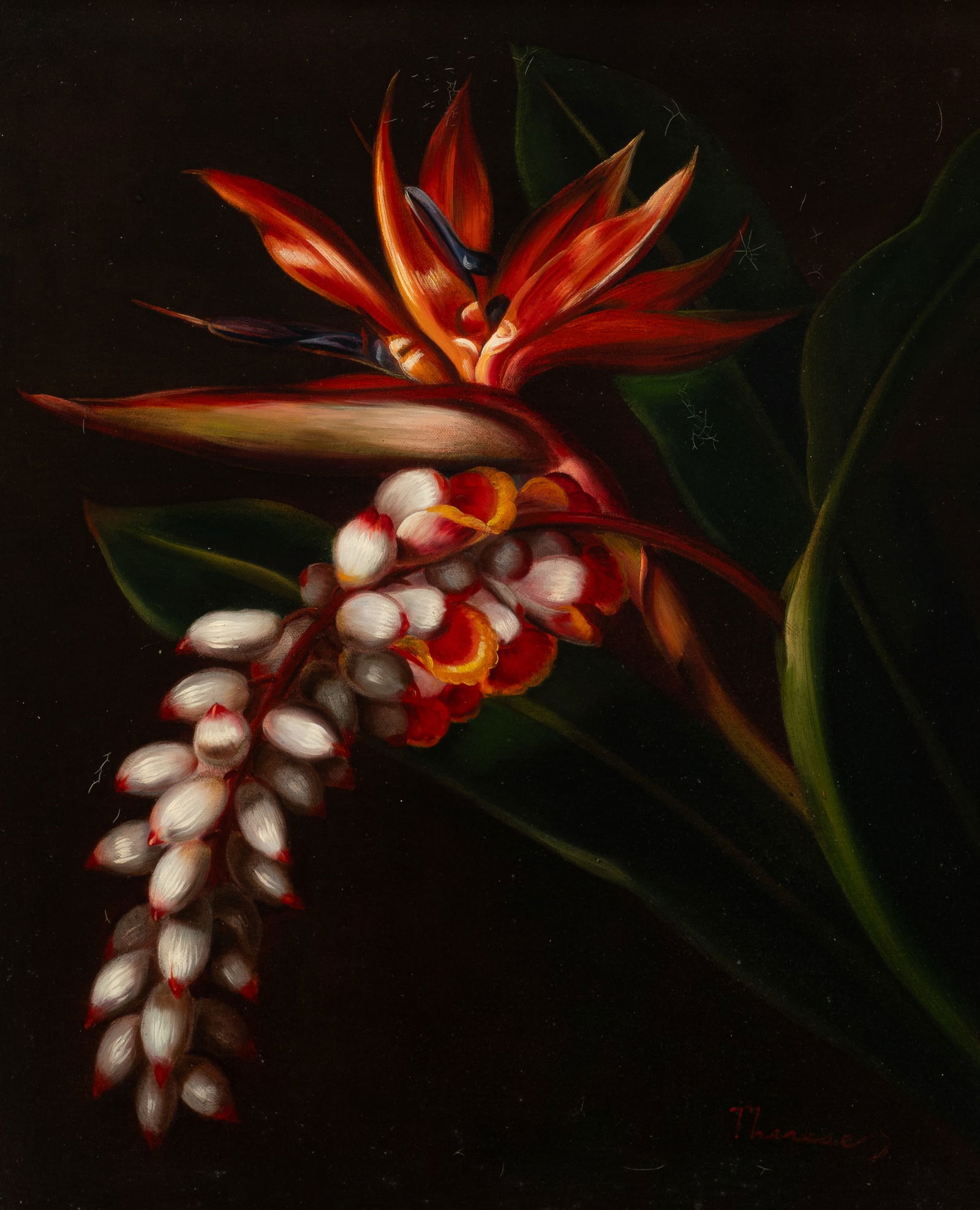 Giclee of Bird of Paradise Flower, Sgd. Therese. (1 of 5)