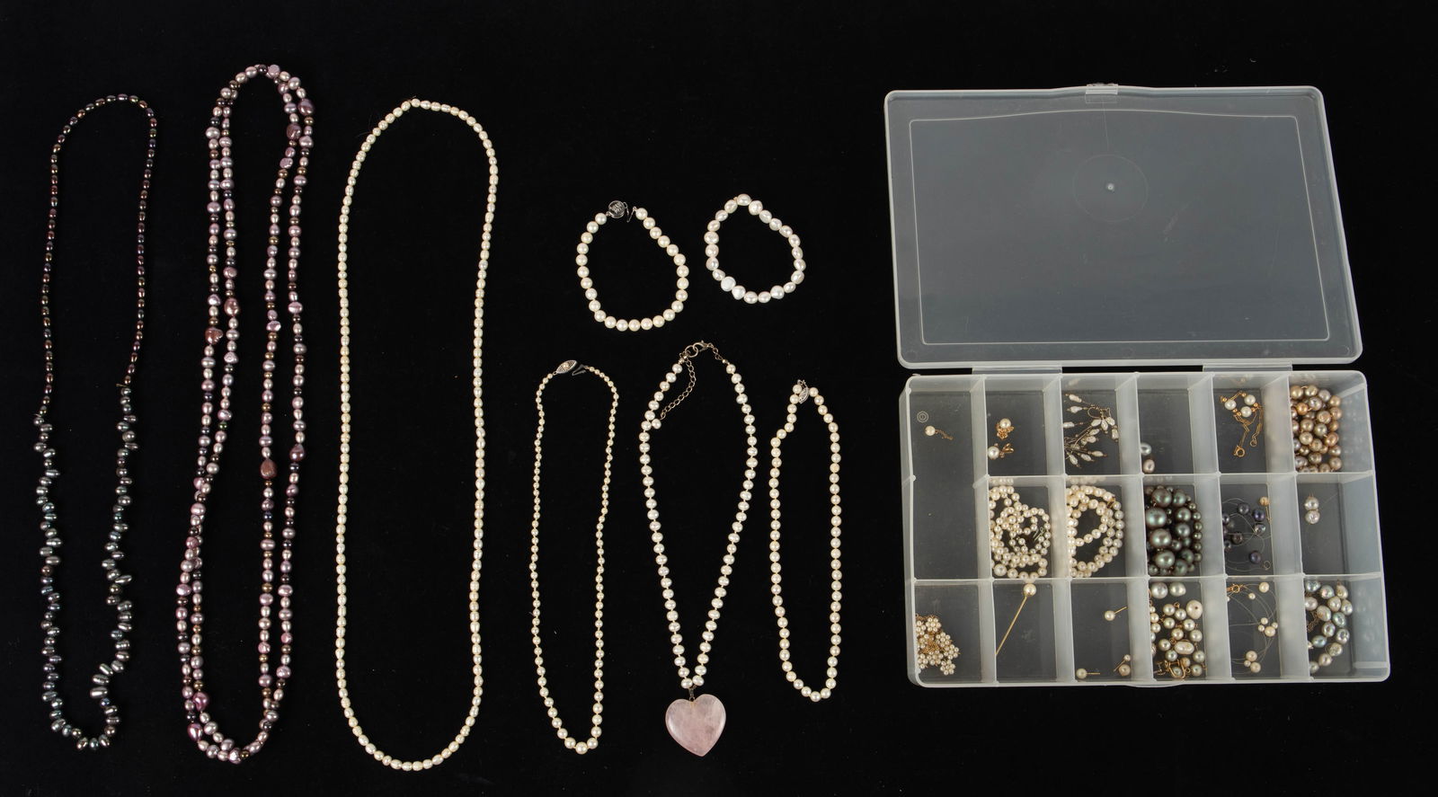 Lot of Pearl Jewelry - Sterling, 10K, 14K. (1 of 8)