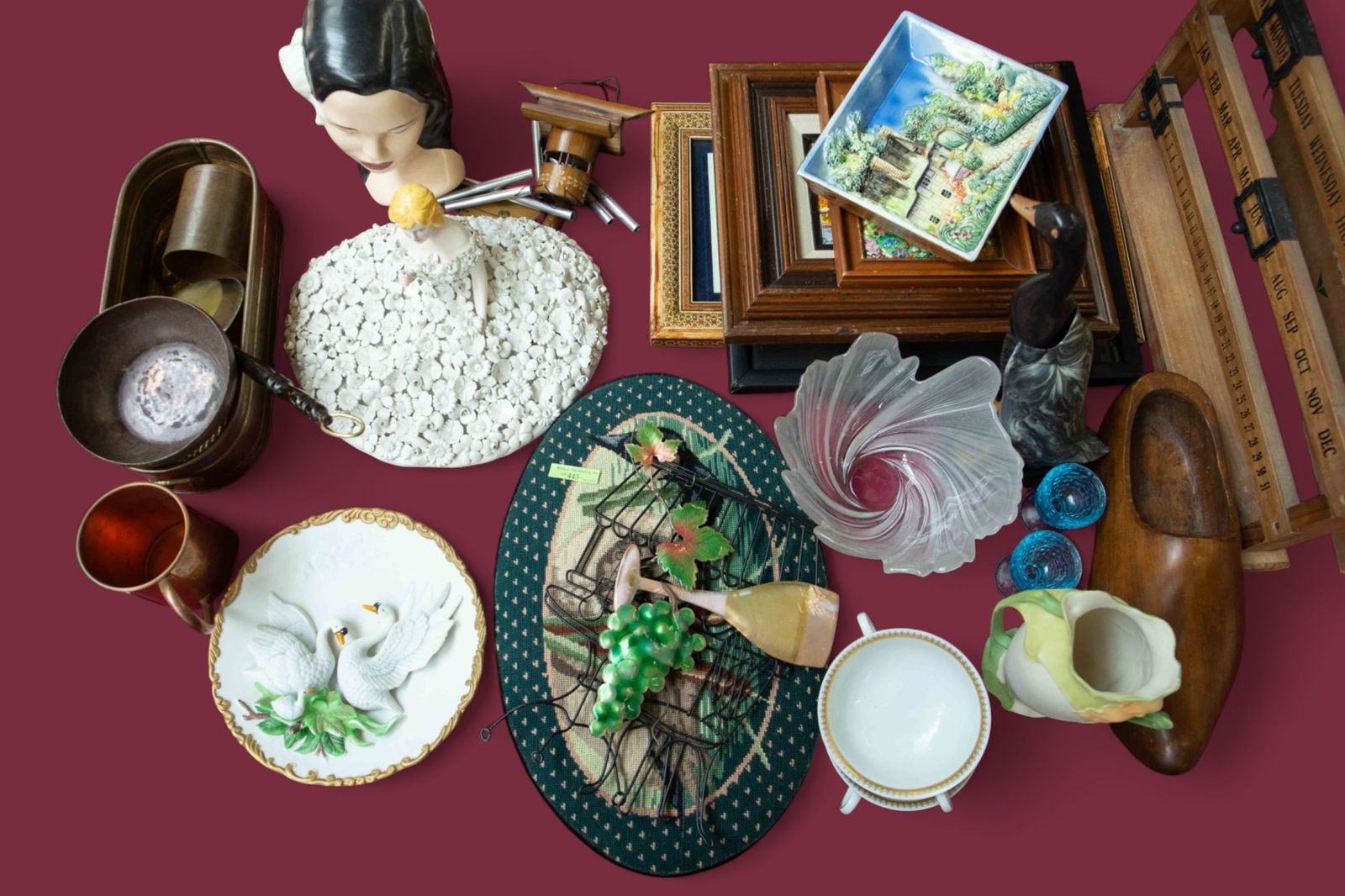 Lot of Art, Ceramics, Copper & Brass Items, & More (1 of 8)