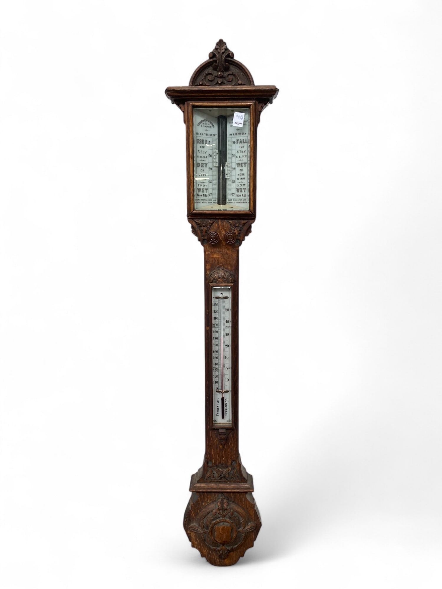 Troughton & Simms Stick Barometer / Thermometer. (1 of 9)