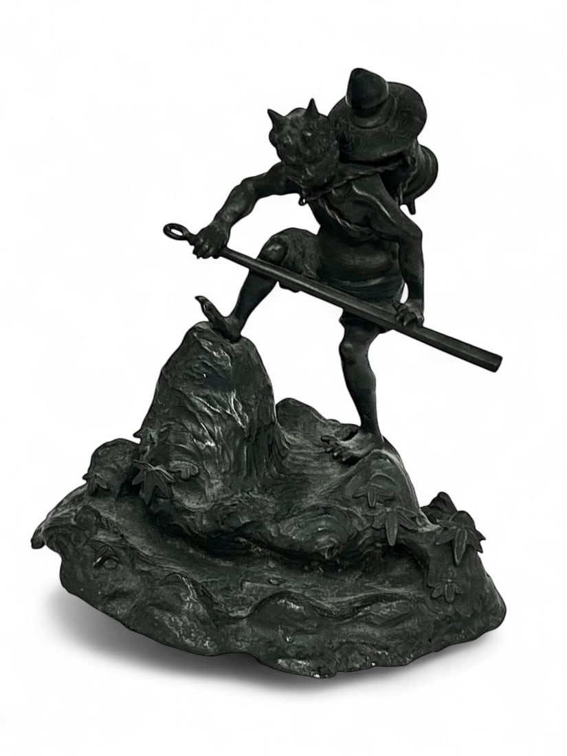 Possibly Ming Dynasty Chinese Bronze Demon Figure. (1 of 12)