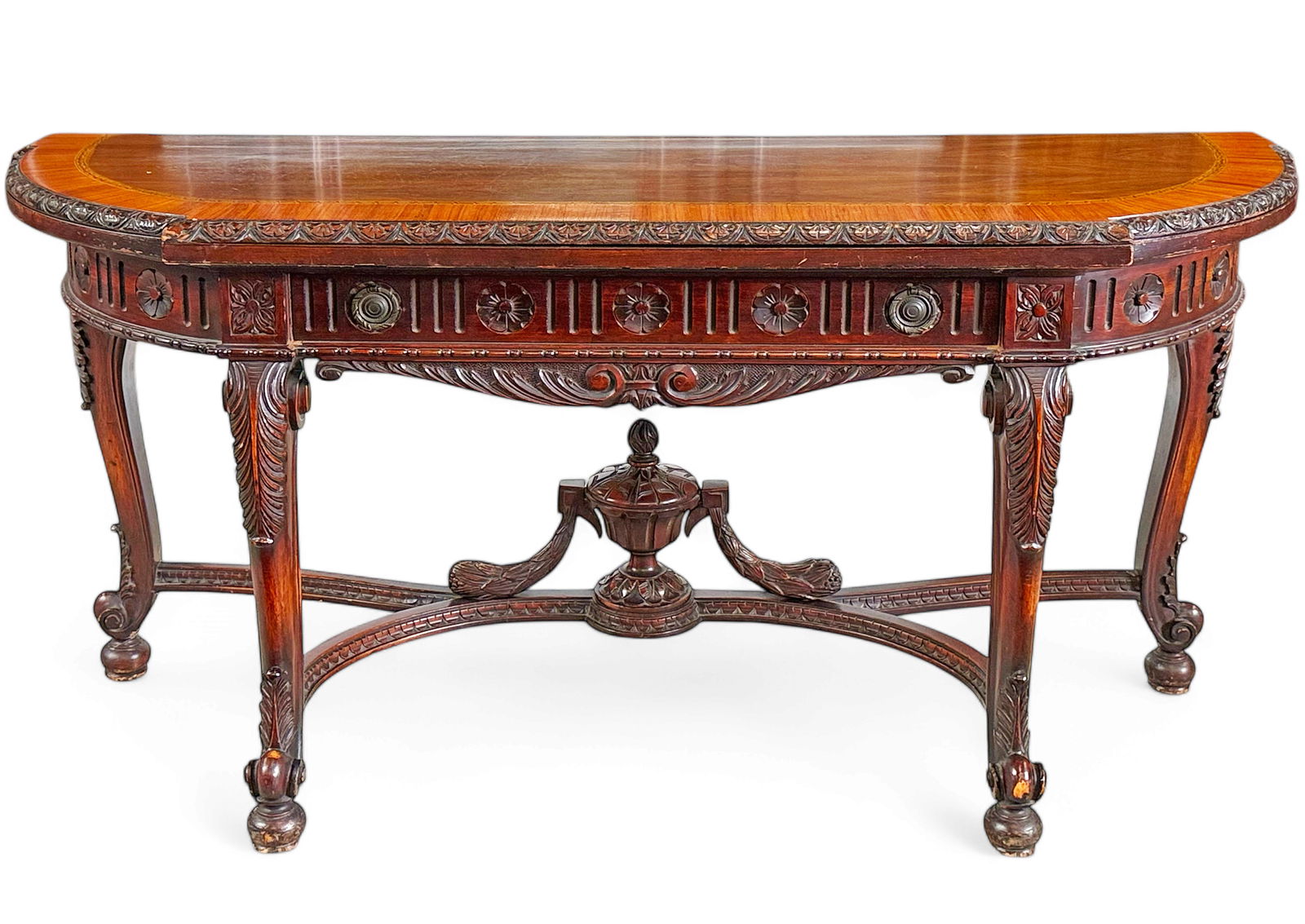 Carved Walnut Louis XV Console or Dining Table. (1 of 4)