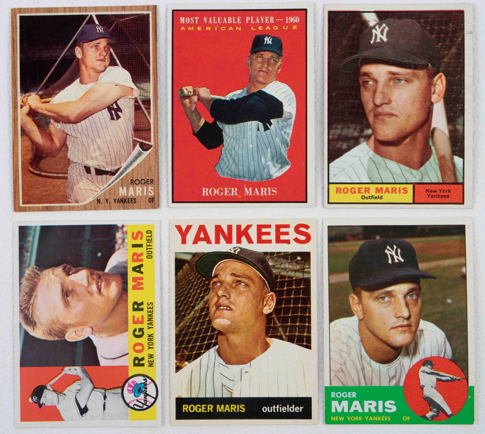 Lot of 6 Topps Rogers Maris Vintage Baseball Cards (1 of 13)
