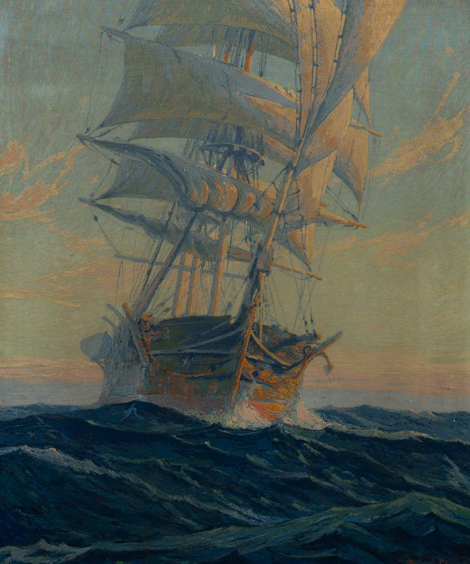 Maritime Serigraph, After J. Duncan Gleason. (1 of 5)