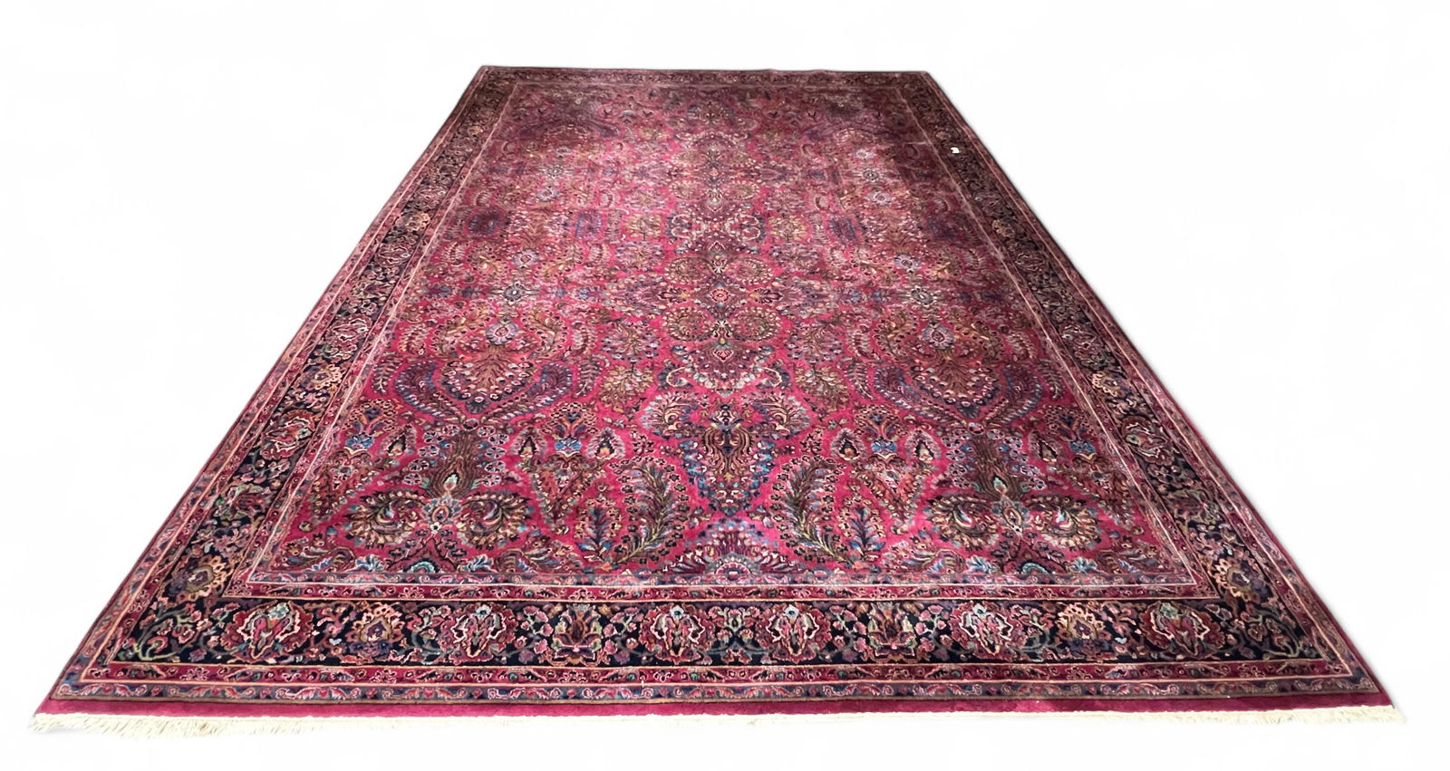 11' 4" x 16" Sarouk Pattern Karastan Rug, AS IS. (1 of 4)