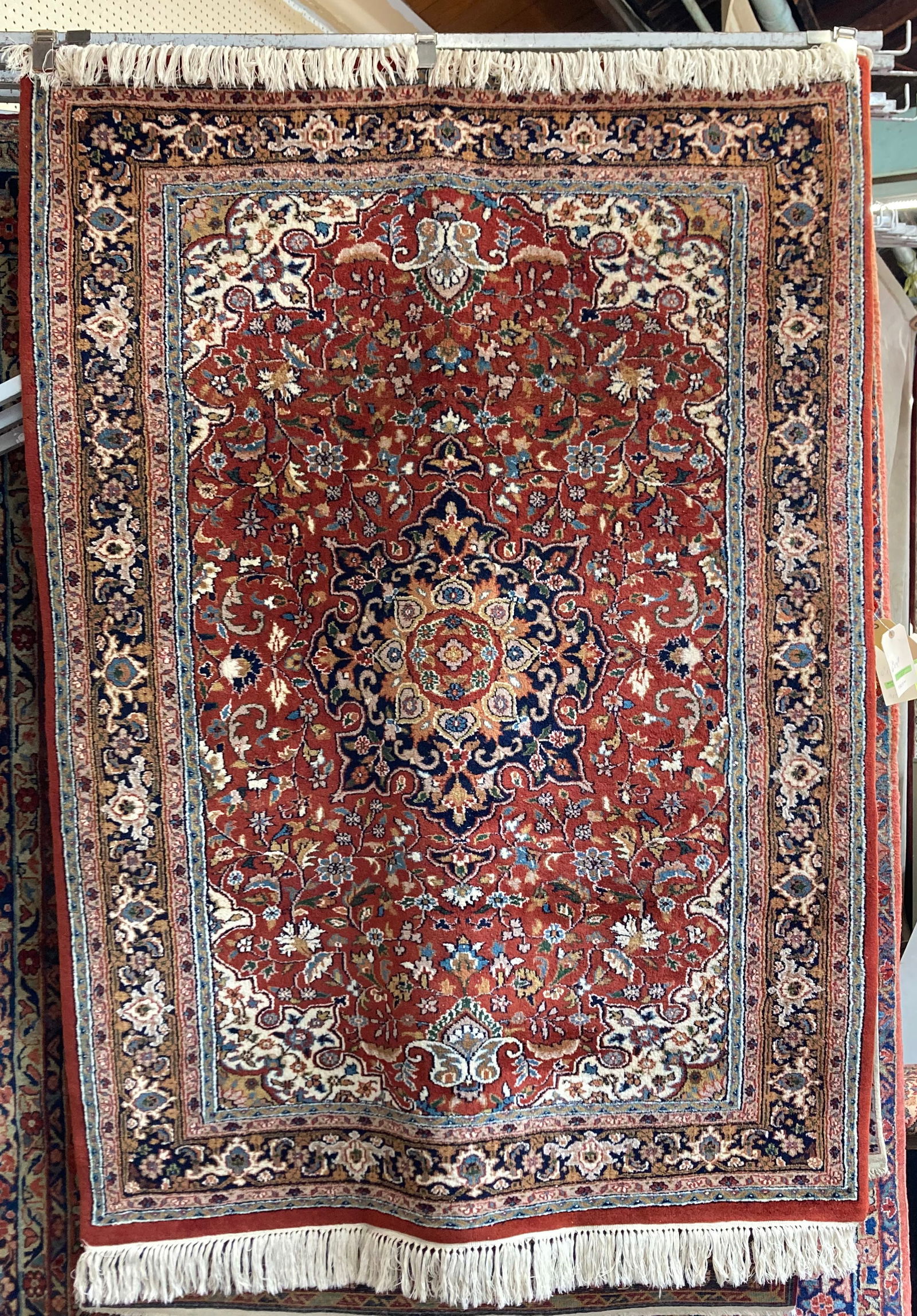 4' 8" x 6' 6" Brown Tabriz Pattern Rug. (1 of 3)