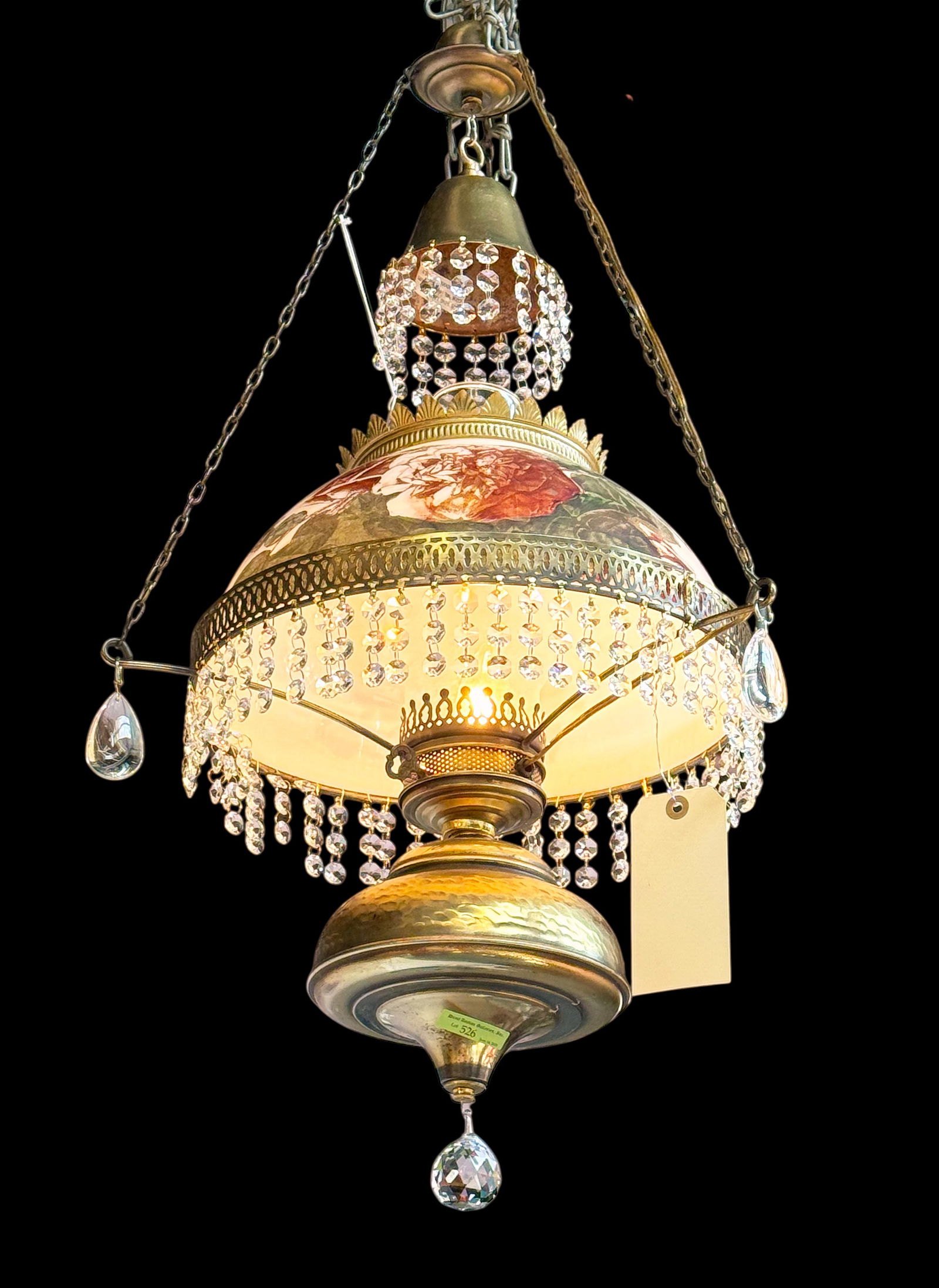Victorian Style Electrified Oil Lamp Chandelier. (1 of 2)