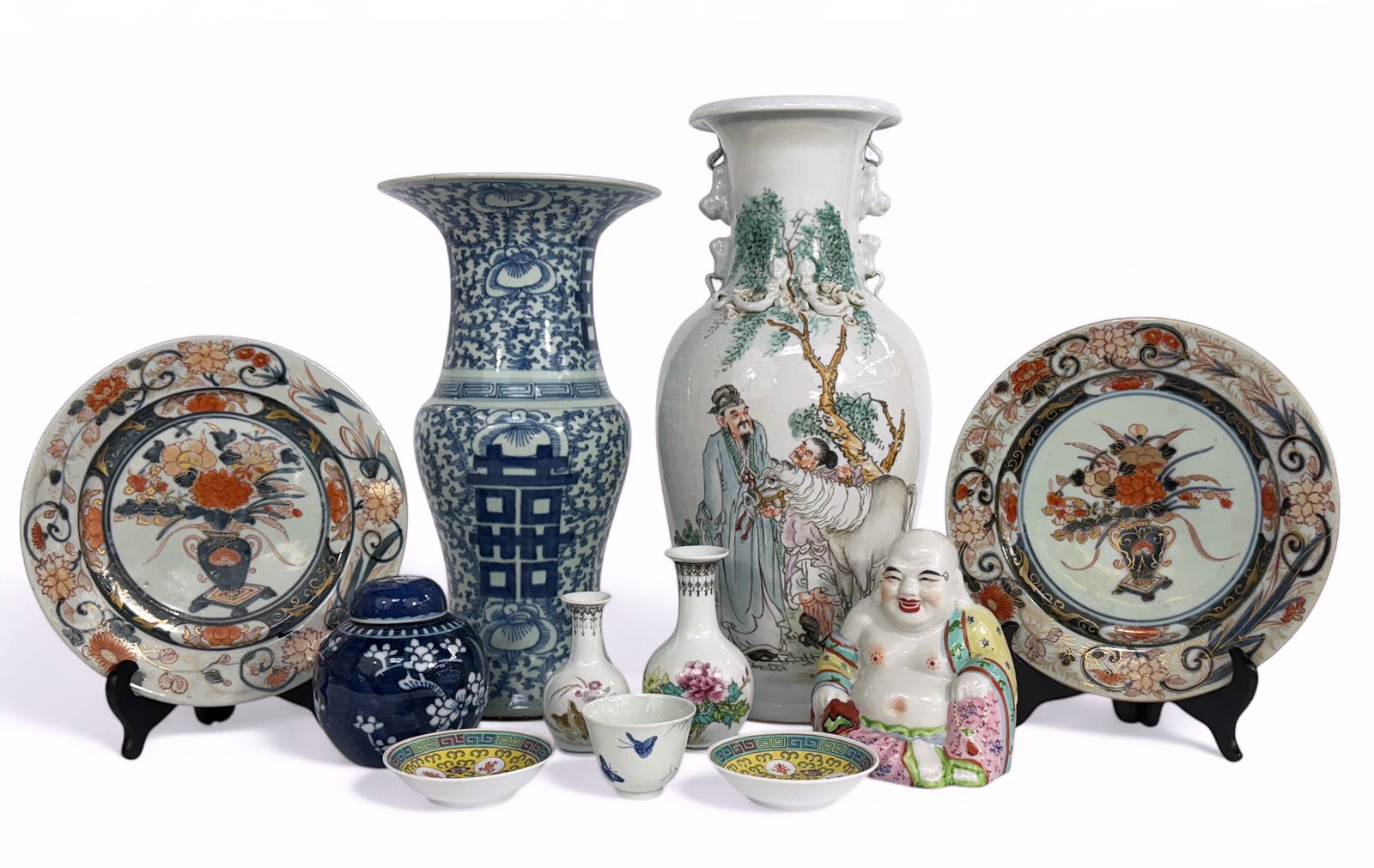 Large Lot of 11 Pcs. Asian Porcelain. (1 of 11)